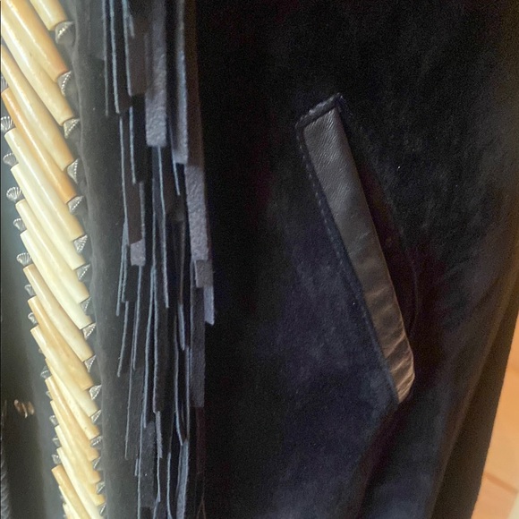 Splendid Black Suede Women's Coat. One of a kind. Immaculate. Rodeo Maximalism - Picture 8 of 11